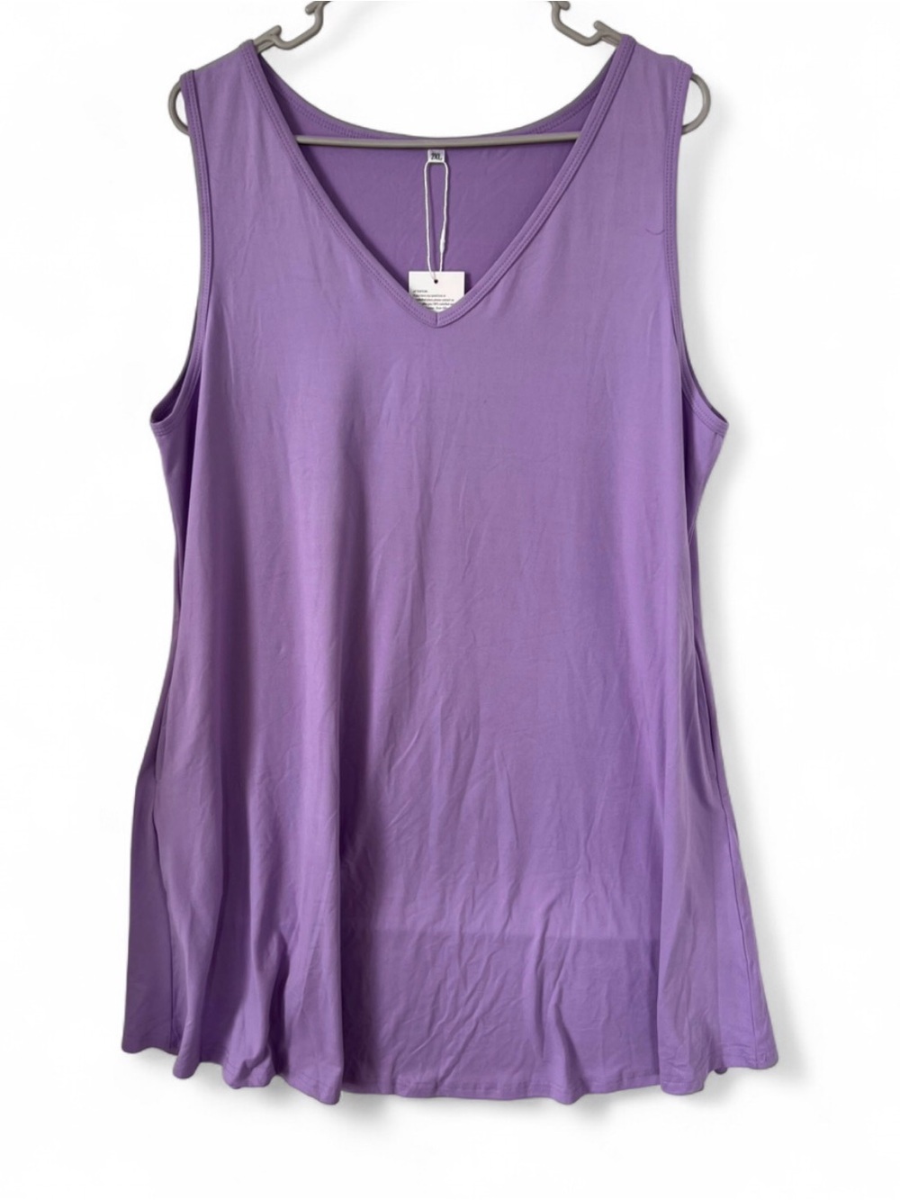 Purple V-Neck Sleeveless Women's Dress
